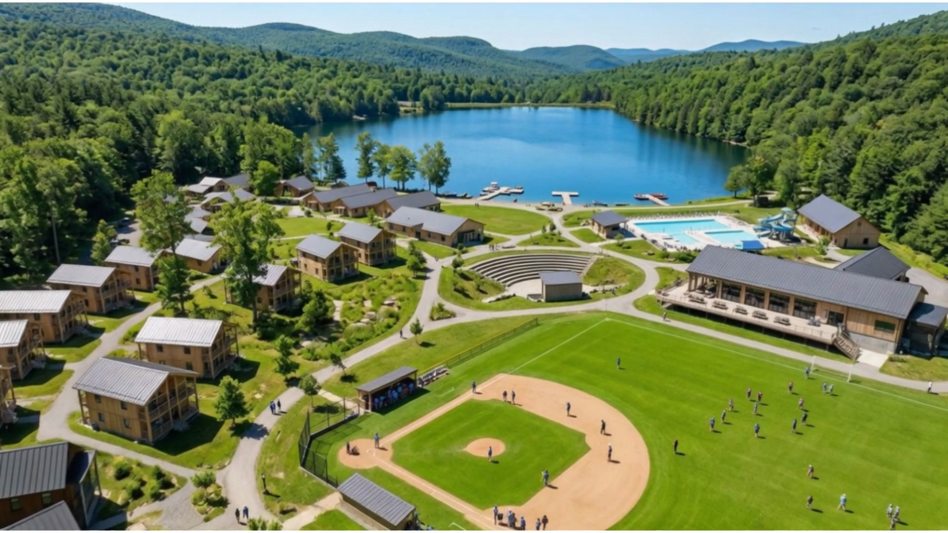 Rendering of Camp Nesivos on the lake