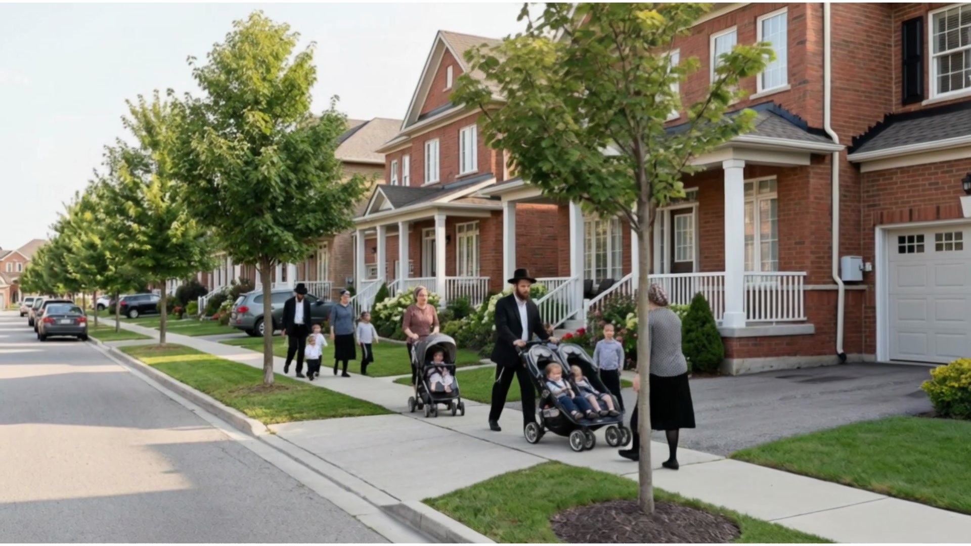 Rendering of a Nesivos residential street with large porches